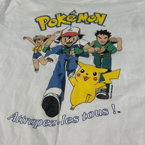 2000 Nintendo Pokémon Ash Pikachu T Shirt Youth Size M T-Shirt VTG Cartoon Anime - Picture 1 of 11